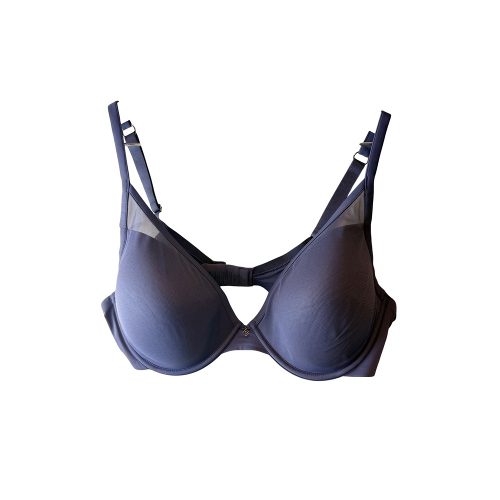 ThirdLove 24/7 Classic Mesh Plunge Bra Slate Purple Underwire 38C